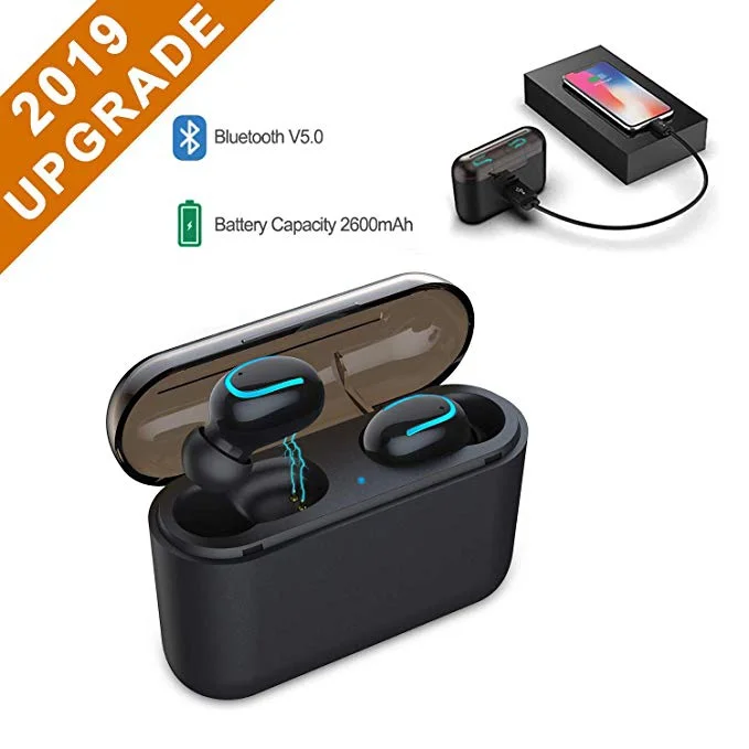TRULY WIRELESS BLUETOOTH EARBUDS WITH BUILT-IN PORTABLE PHONE CHARGER FOR $16.19