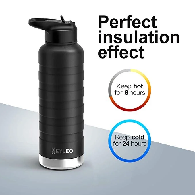 24OZ INSULATED WATER BOTTLE WITH STRAW LID FOR $9.79