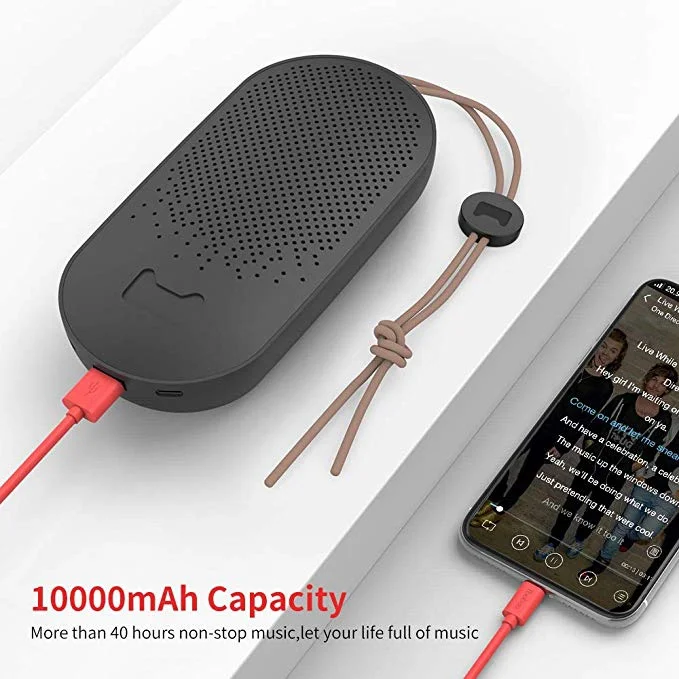 2-IN-1 BLUETOOTH SPEAKER & 10,000MAH POWER BANK PORTABLE CHARGER FOR $18.49