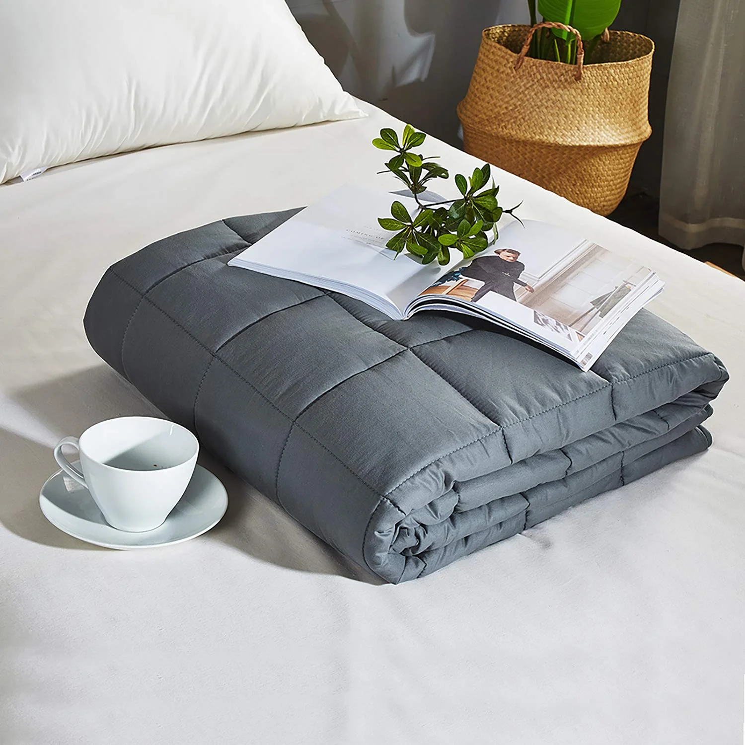 15-POUND TWIN SIZE WEIGHTED BLANKET FOR $34.99