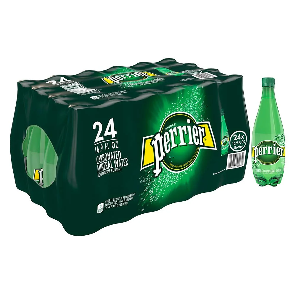 PERRIER CARBONATED MINERAL WATER, 16.9 FL OZ. PLASTIC BOTTLES (24 COUNT) FOR $13.49