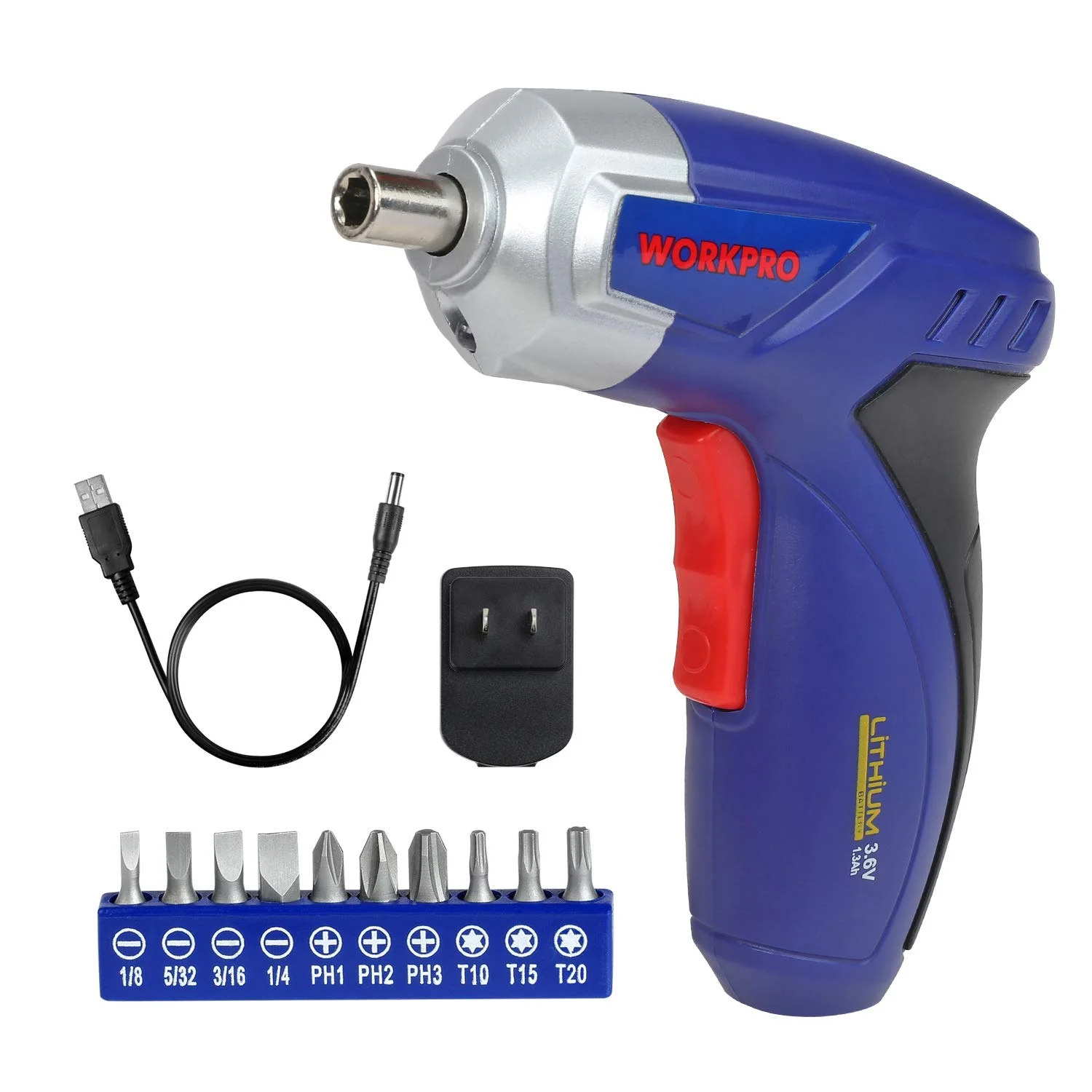 3.6V POWER CORDLESS SCREWDRIVER WITH CHARGER AND BIT SET FOR $9.89