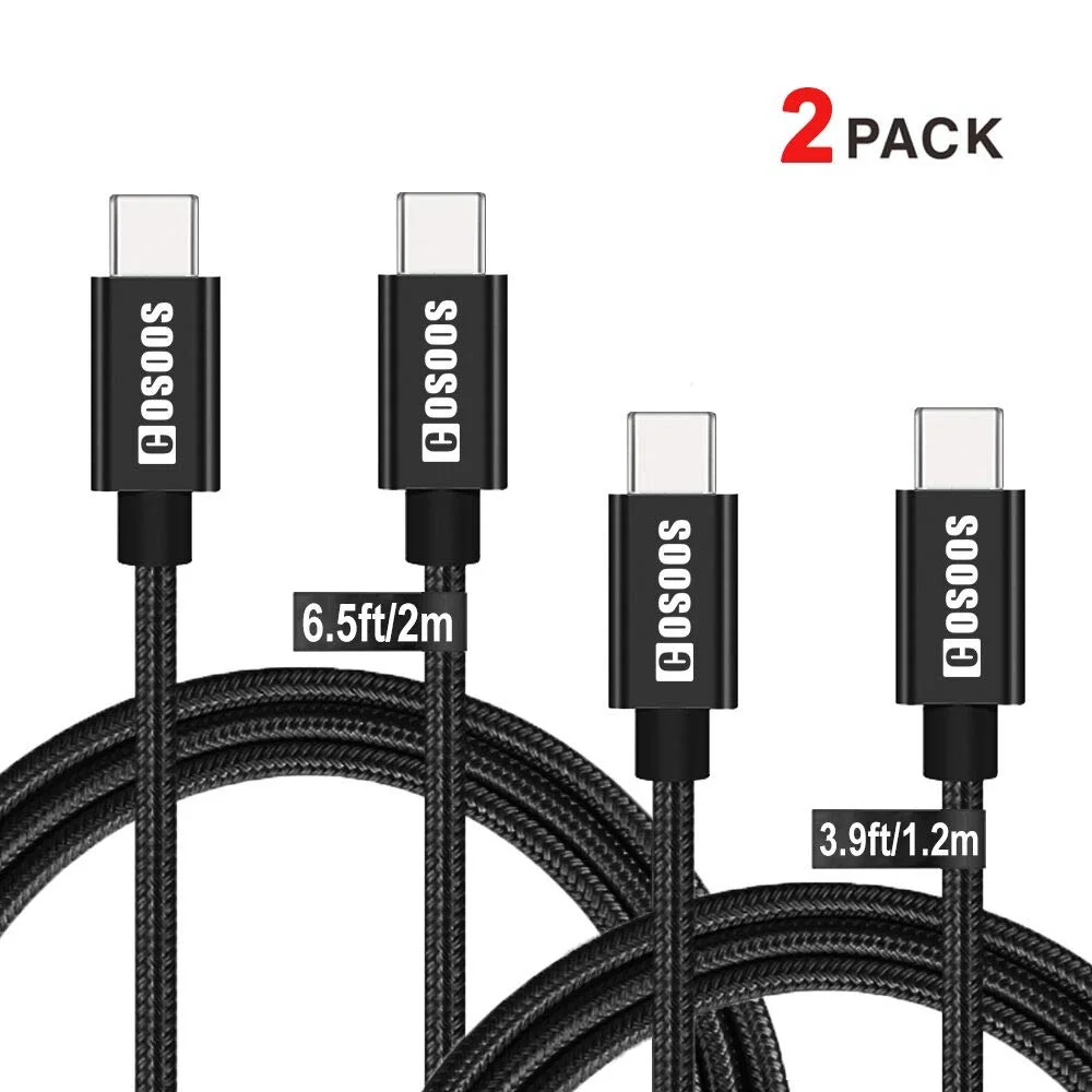 2 PACK NYLON BRAIDED USB TYPE C CABLES FOR $4.79