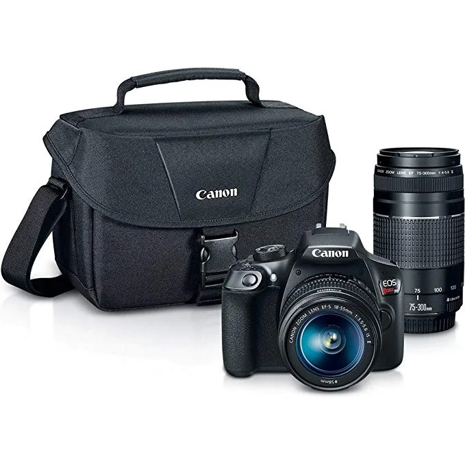 CANON EOS REBEL T6 DSLR WITH EF-S 18-55MM AND EF 75-300MM ZOOM LENSES FOR $399.00