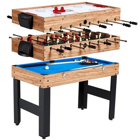 48-INCH 3-IN-1 COMBO GAME TABLE (BILLIARDS, AIR HOCKEY, AND FOOSBALL) FOR $80.61
