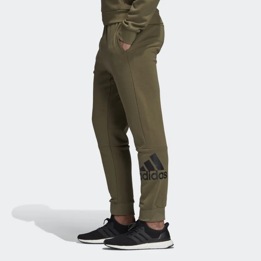 ‘RAW KHAKI’ ADIDAS FRENCH TERRY LOGO JOGGERS FOR $22.40