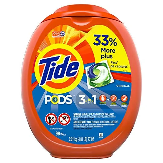 TIDE PODS LAUNDRY DETERGENT LIQUID PACS, ORIGINAL SCENT (96 COUNT) FOR $16.30