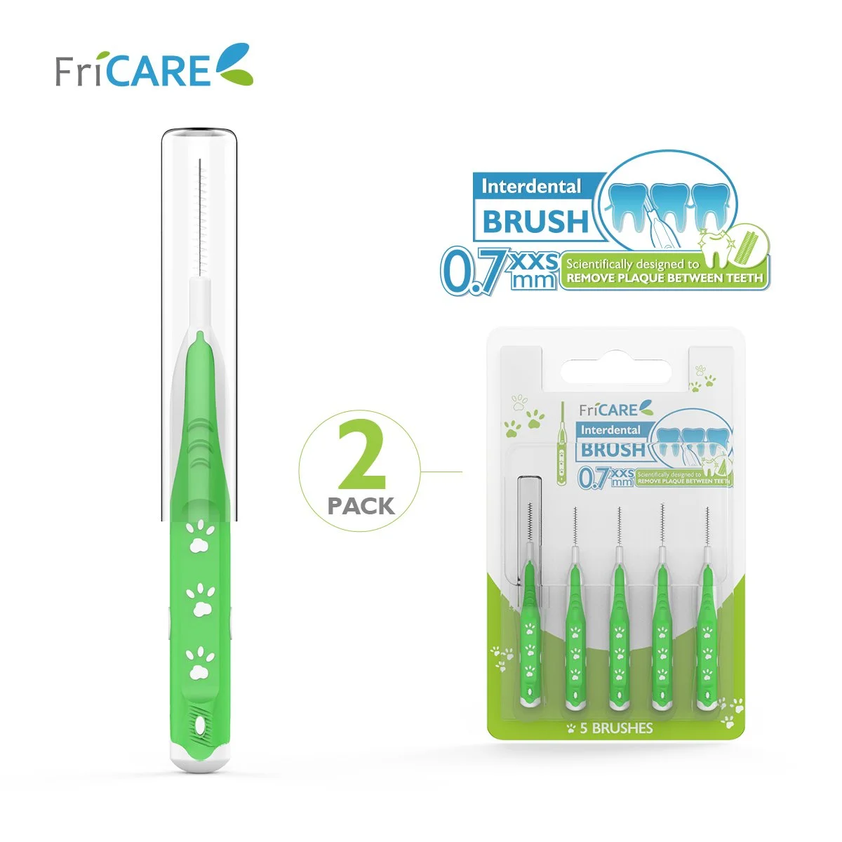 FRICARE 0.7MM INTERDENTAL BRUSH WITH SOFT BRISTLES (5 COUNTS/PACK) FOR $3.75