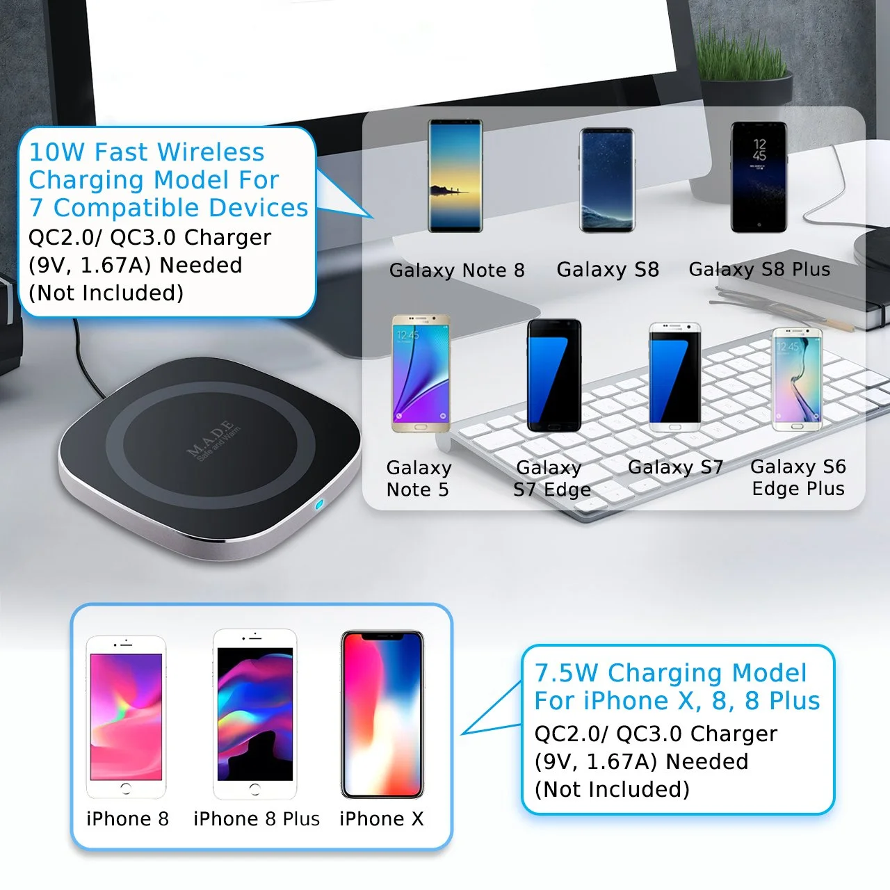QI WIRELESS CHARGING PAD FOR $4.76