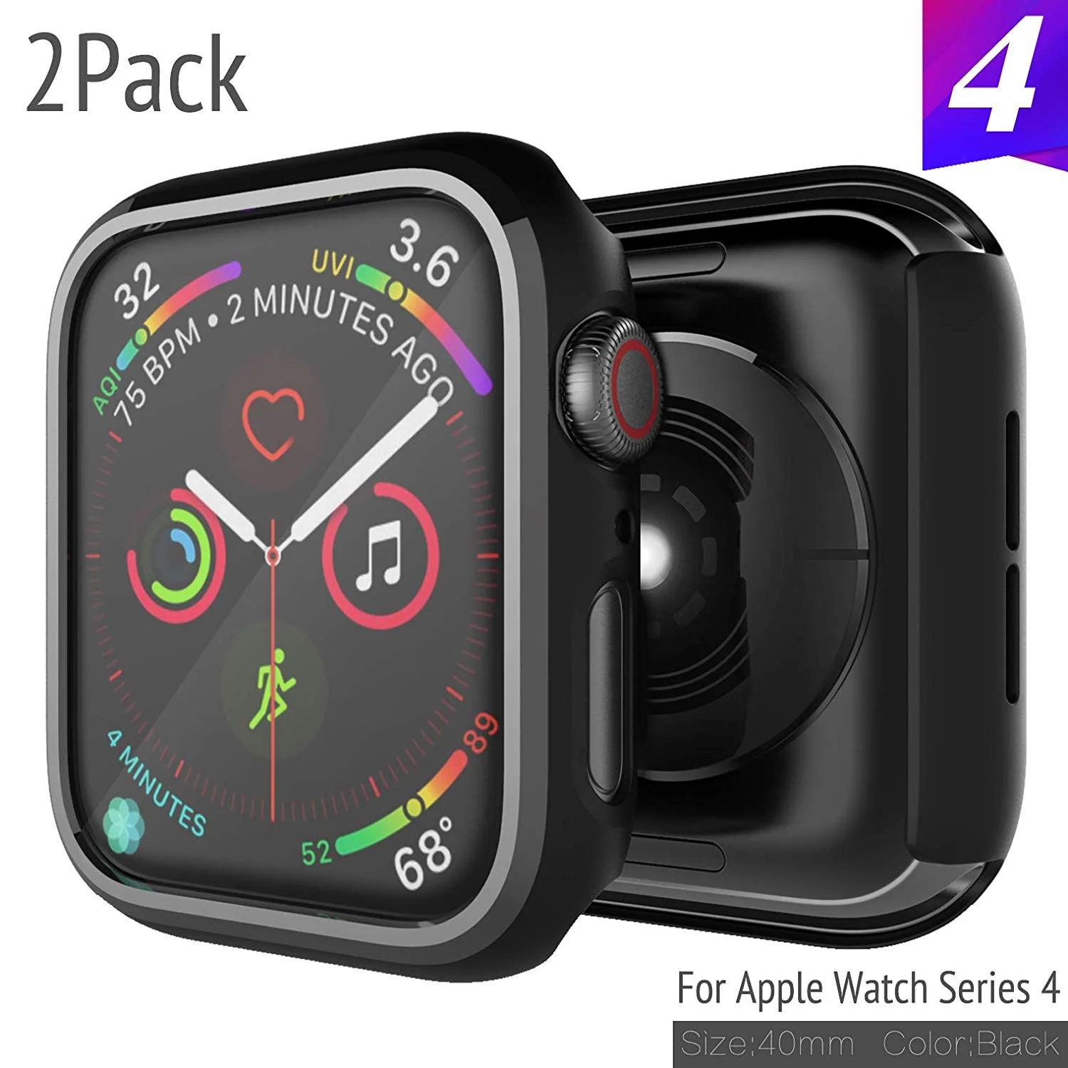 2 PACK OF APPLE WATCH SHOCKPROOF CASES FOR $3.99