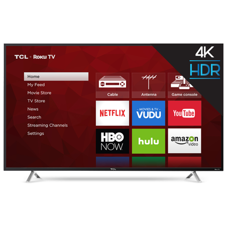 TCL 50-INCH CLASS 4K ULTRA HD (2160P) ROKU SMART LED TV FOR $279.99