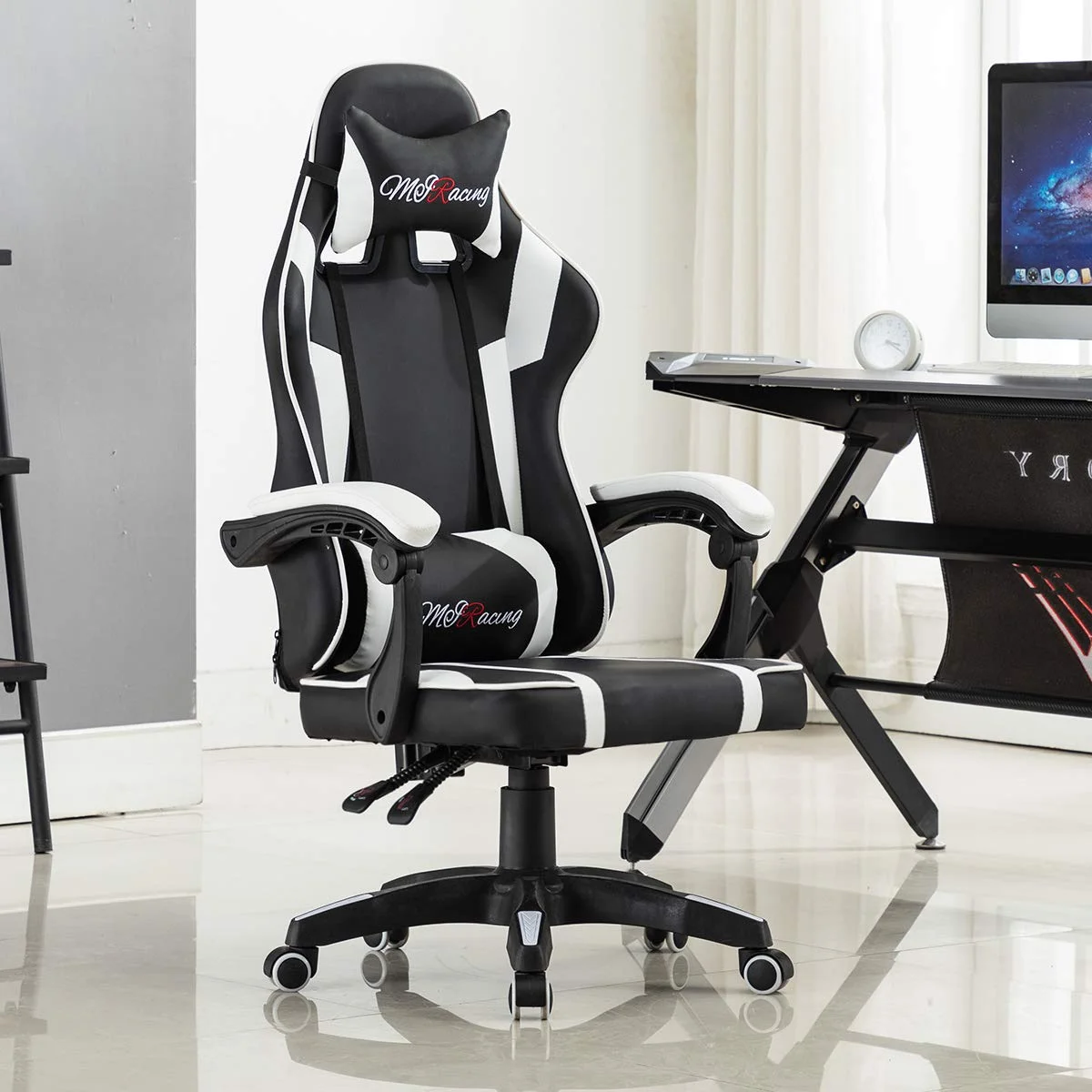RECLINING MEMORY FOAM RACING COMPUTER CHAIR FOR $95.99