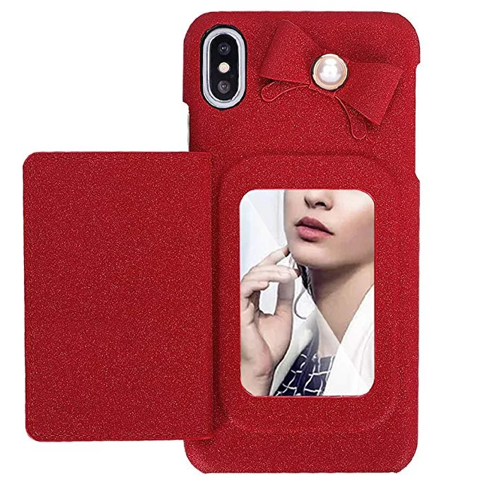 IPHONE XS MAX WALLET CASE WITH INSIDE MAKEUP MIRROR FOR $11.24