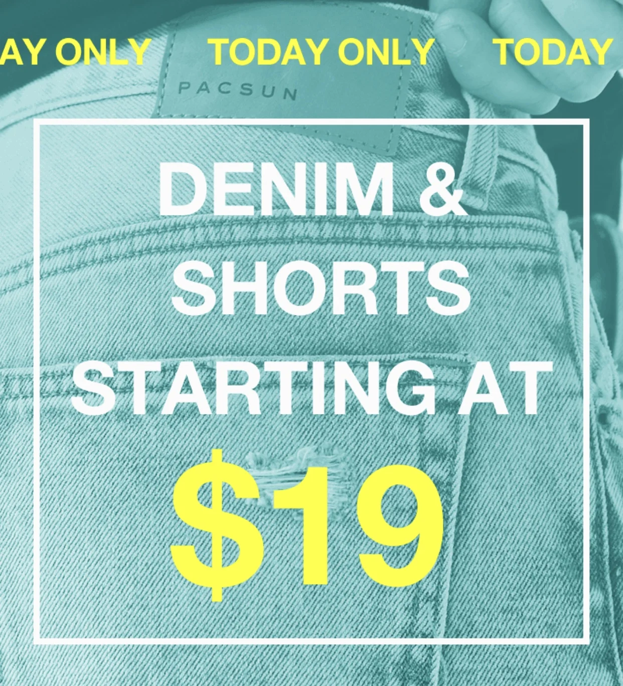 PACSUN FLASH SALE: DENIM &amp; SHORTS STARTING AT $19.00