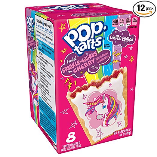 12 BOXES OF SPARKLE-LICIOUS CHERRY POP-TARTS FOR $14.71