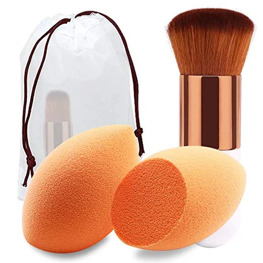 MAKEUP SPONGES WITH KABUKI FOUNDATION BRUSH FOR $5.12