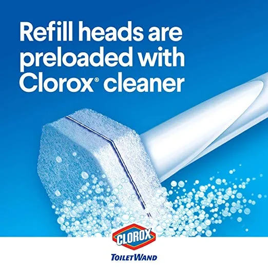 30 PACK OF CLOROX TOILETWAND DISINFECTING REFILLS, DISPOSABLE WAND HEADS FOR $7.40