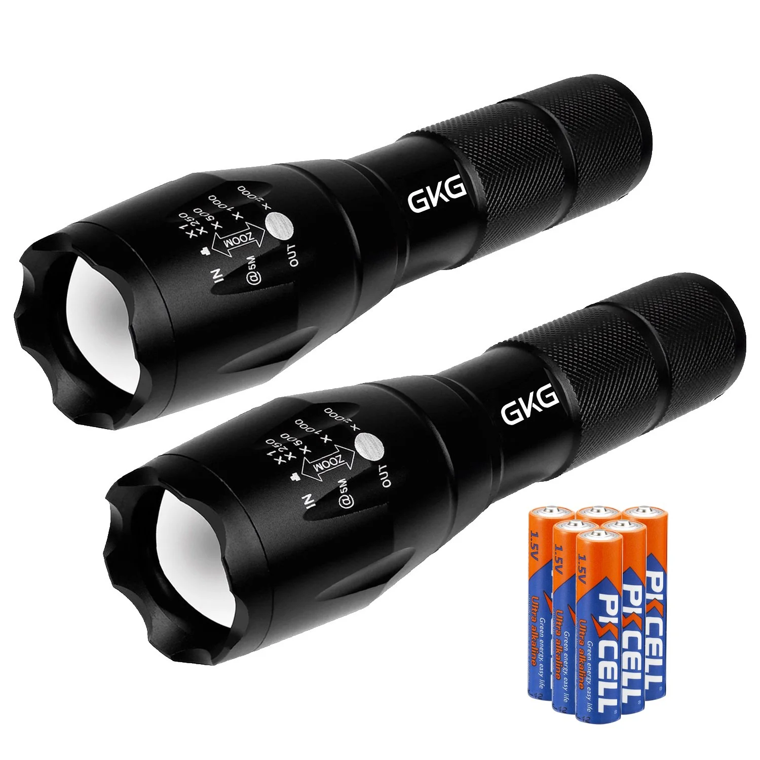 2 PACK OF LED TACTICAL FLASHLIGHTS FOR $7.59