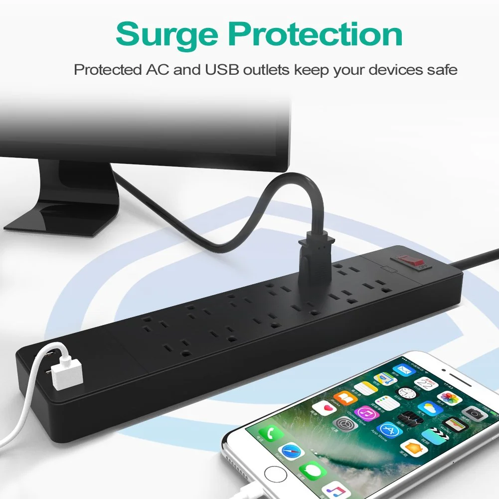12-AC OUTLET + 3-USB PORT SURGE PROTECTOR FOR $15.33
