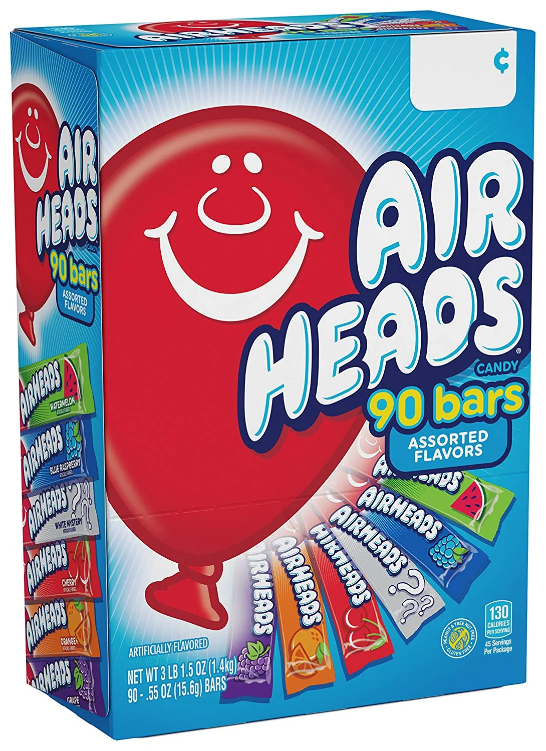 90 COUNT OF AIRHEADS VARIETY PACK FOR $8.86