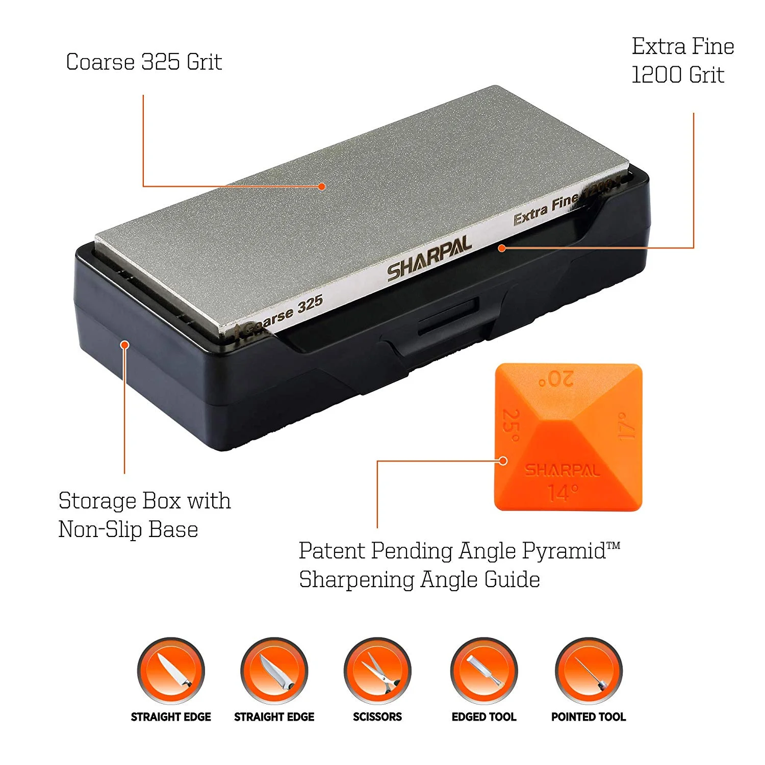 KNIFE SHARPENER WITH STORAGE BASE FOR $19.99