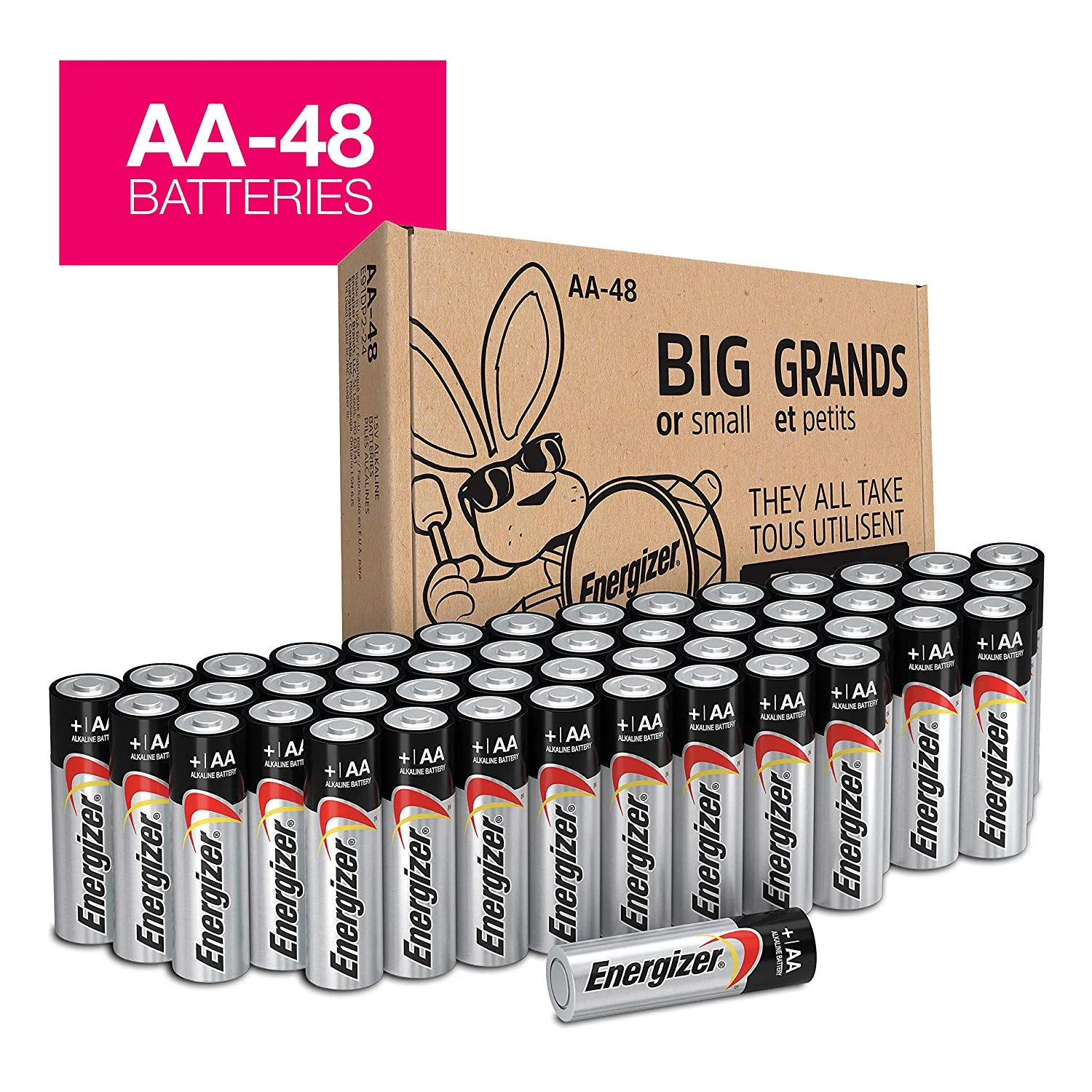 48 PACK OF ENERGIZER DOUBLE A MAX ALKALINE BATTERIES FOR $14.99