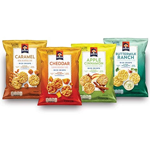 30 SNACK BAGS OF QUAKER RICE CRISPS SWEET &amp; SAVORY MIX FOR $12.10