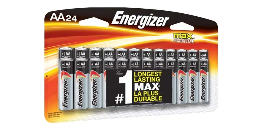24 PACK OF ENERGIZER AA OR AAA MAX ALKALINE BATTERIES FOR $9.99