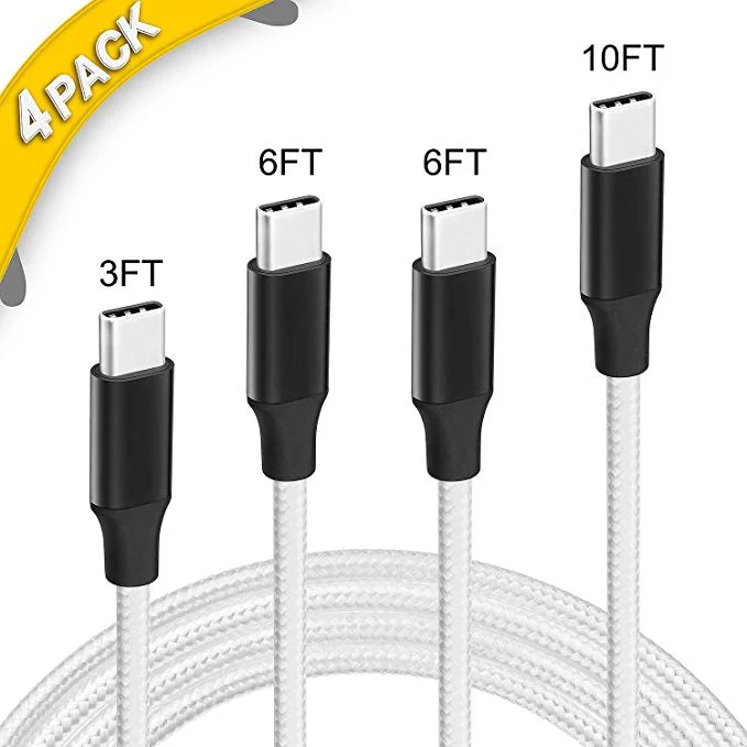 4-PACK OF TYPE C USB CHARGING CABLES FOR $4.76