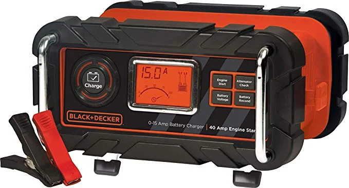 BLACK+DECKER FULLY AUTOMATIC 15 AMP 12V BENCH BATTERY CHARGER FOR $35.98