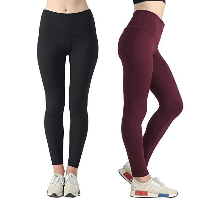 2 PACK OF WOMENS HIGH-WAIST WORKOUT LEGGINGS FOR $8.32