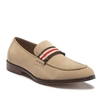 REVERSED FOOTWEAR STRIPED SLIP-ON LOAFERS FOR $24.00