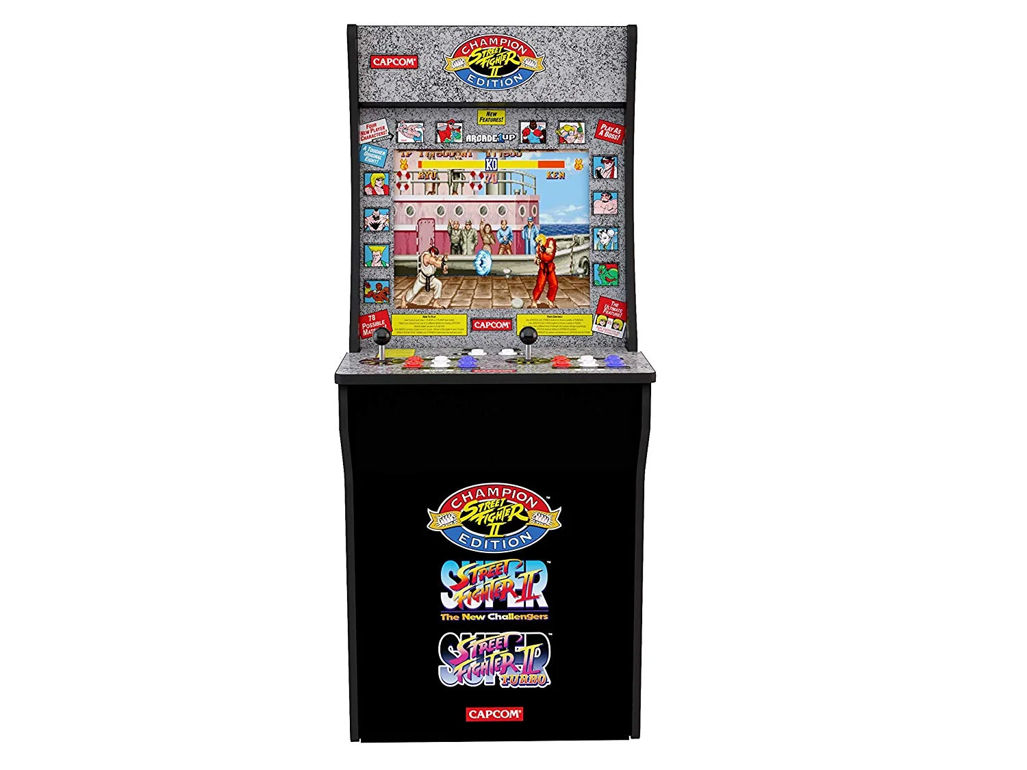 4-FOOT ARCADE1UP STREET FIGHTER - CLASSIC 3-IN-1 HOME ARCADE FOR $199.99