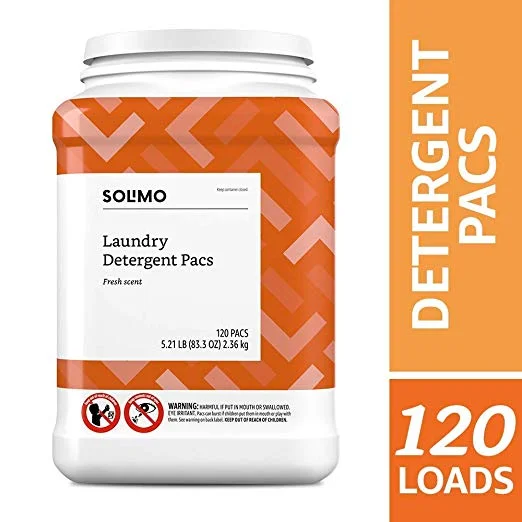 120 SOLIMO LAUNDRY DETERGENT PACS FOR $12.82