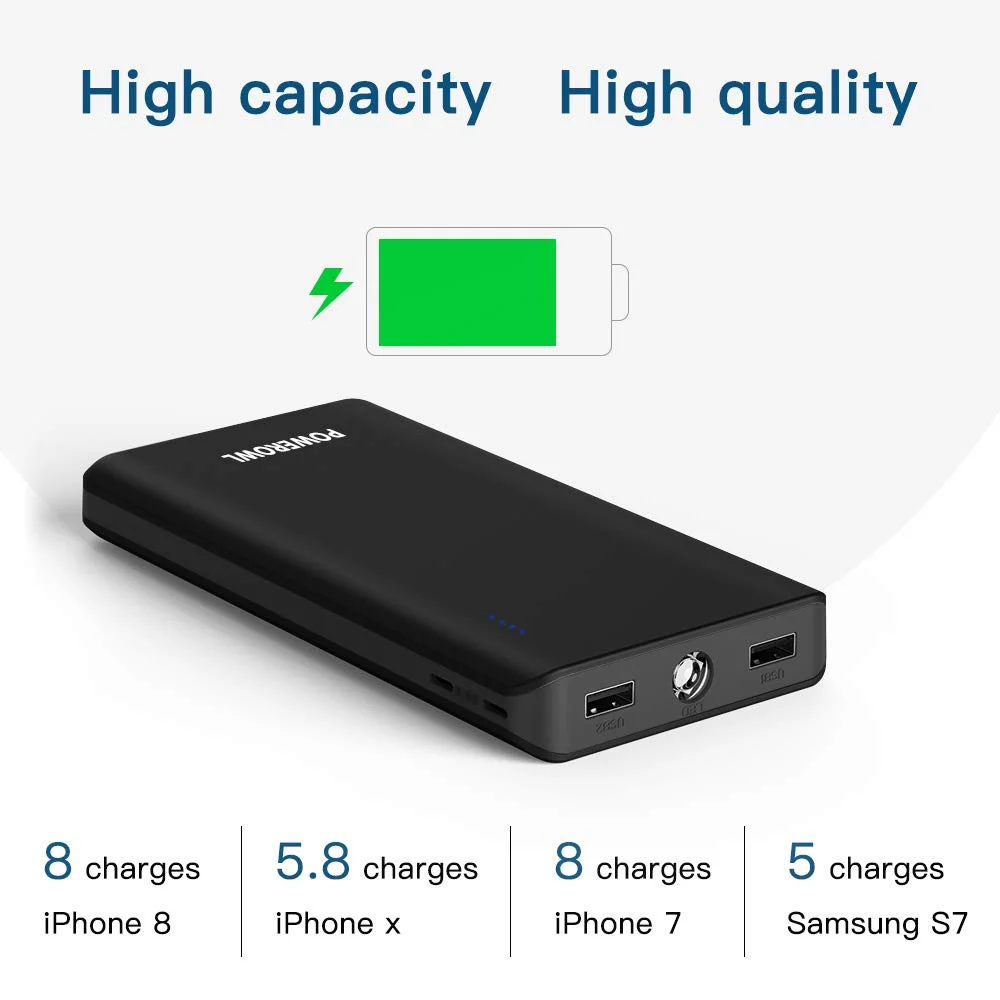 20,000MAH PORTABLE POWER BANK WITH BUILT-IN LED FLASHLIGHT FOR $19.79