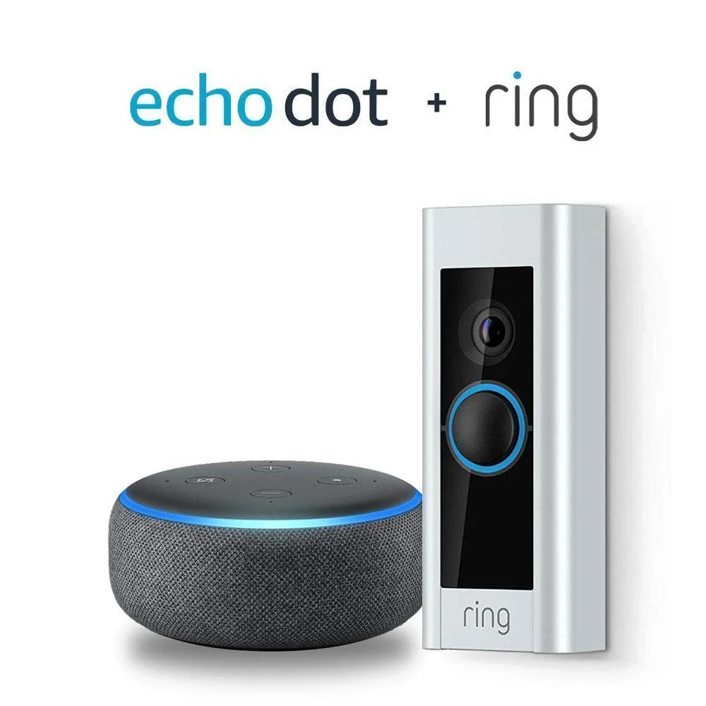 RING VIDEO DOORBELL PRO WITH ECHO DOT (3RD GEN) FOR $169.00