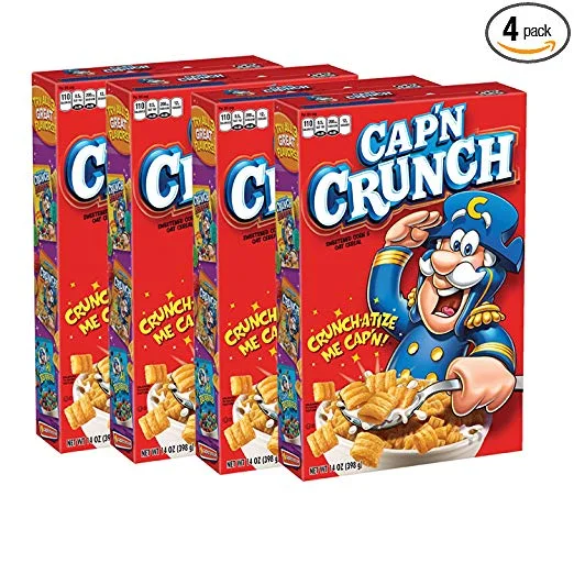 4 BOXES OF CAP'N CRUNCH CEREAL FOR $7.17