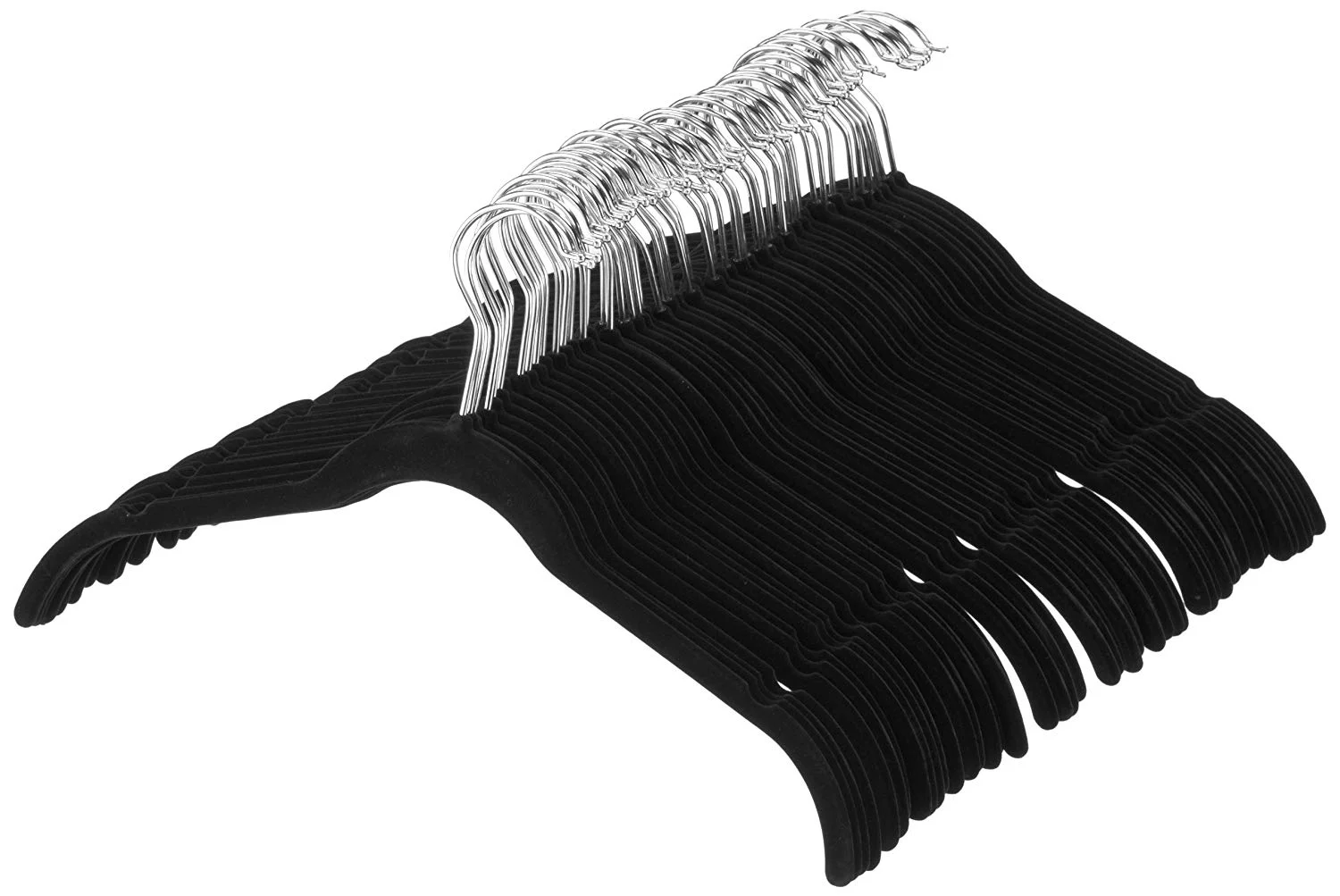 100-PACK OF VELVET SHIRT DRESS CLOTHES HANGERS FOR $27.99