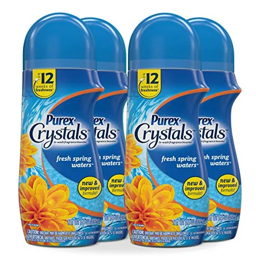 4 PACK - PUREX CRYSTALS IN-WASH FRAGRANCE AND SCENT BOOSTER, FRESH SPRING WATERS FOR $7.52