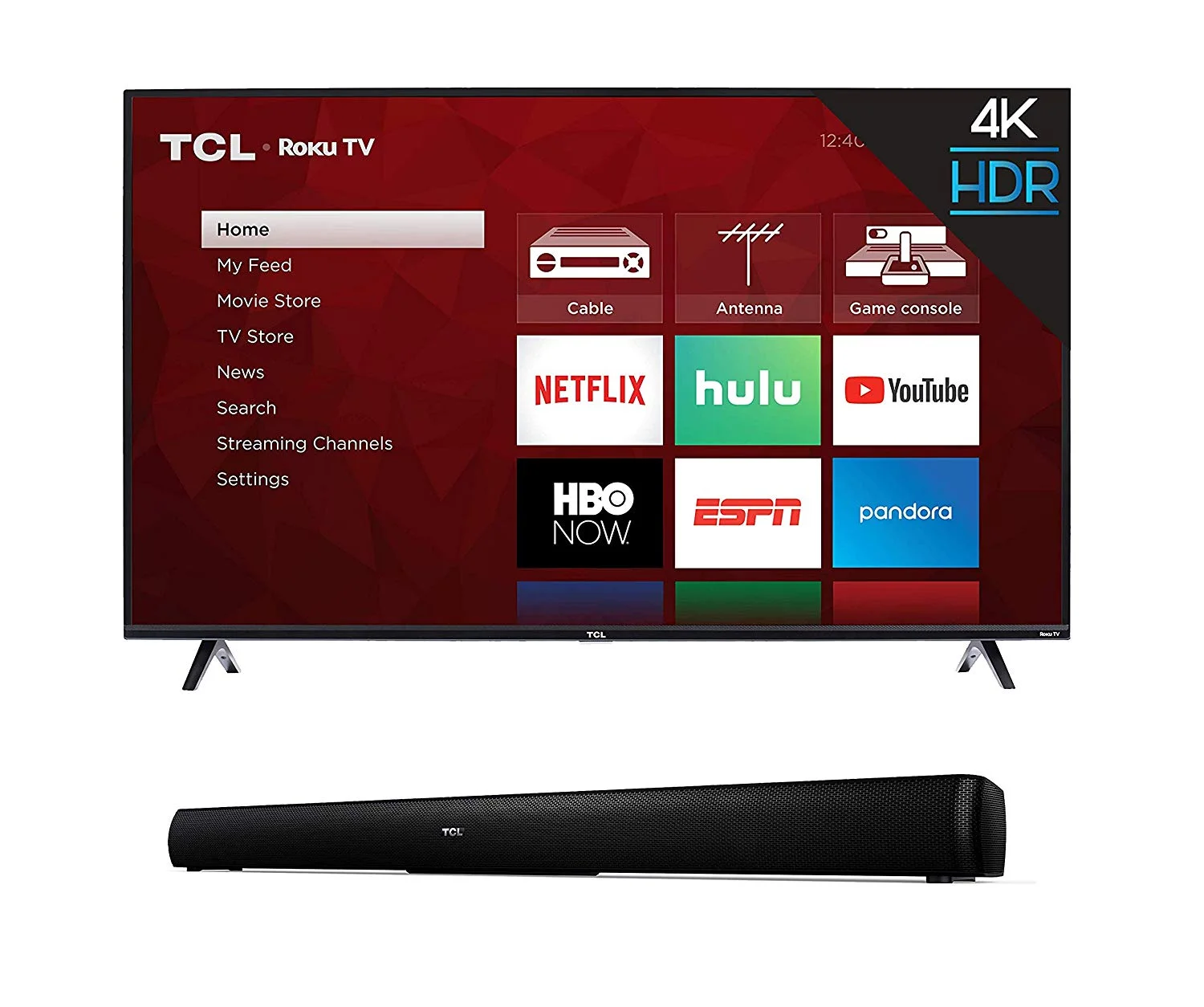 TCL 43 INCH 4K ULTRA HD SMART ROKU LED TV (2018) WITH TCL ALTO 5 2.0 CHANNEL HOME THEATER SOUND BAR&nbsp;FOR $219.99