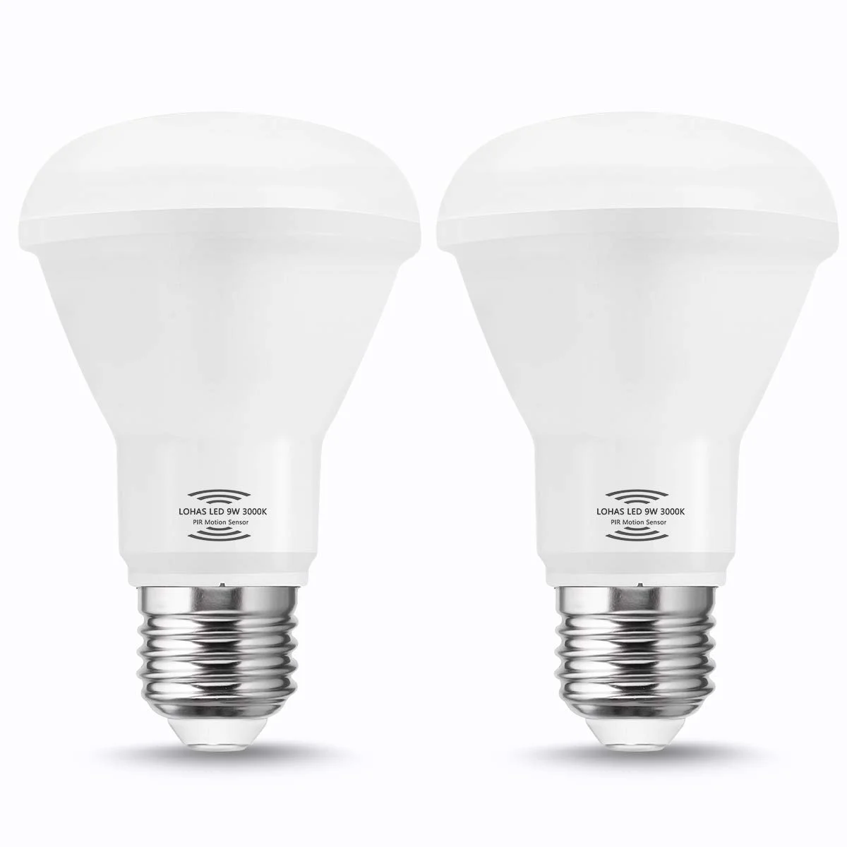 2 PACK OF 60W MOTION SENSOR LIGHT BULBS FOR $10.49