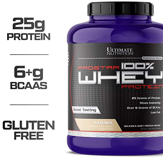 5.28-POUNDS OF ULTIMATE NUTRITION PROSTAR 100% WHEY PROTEIN POWDER FOR $39.14