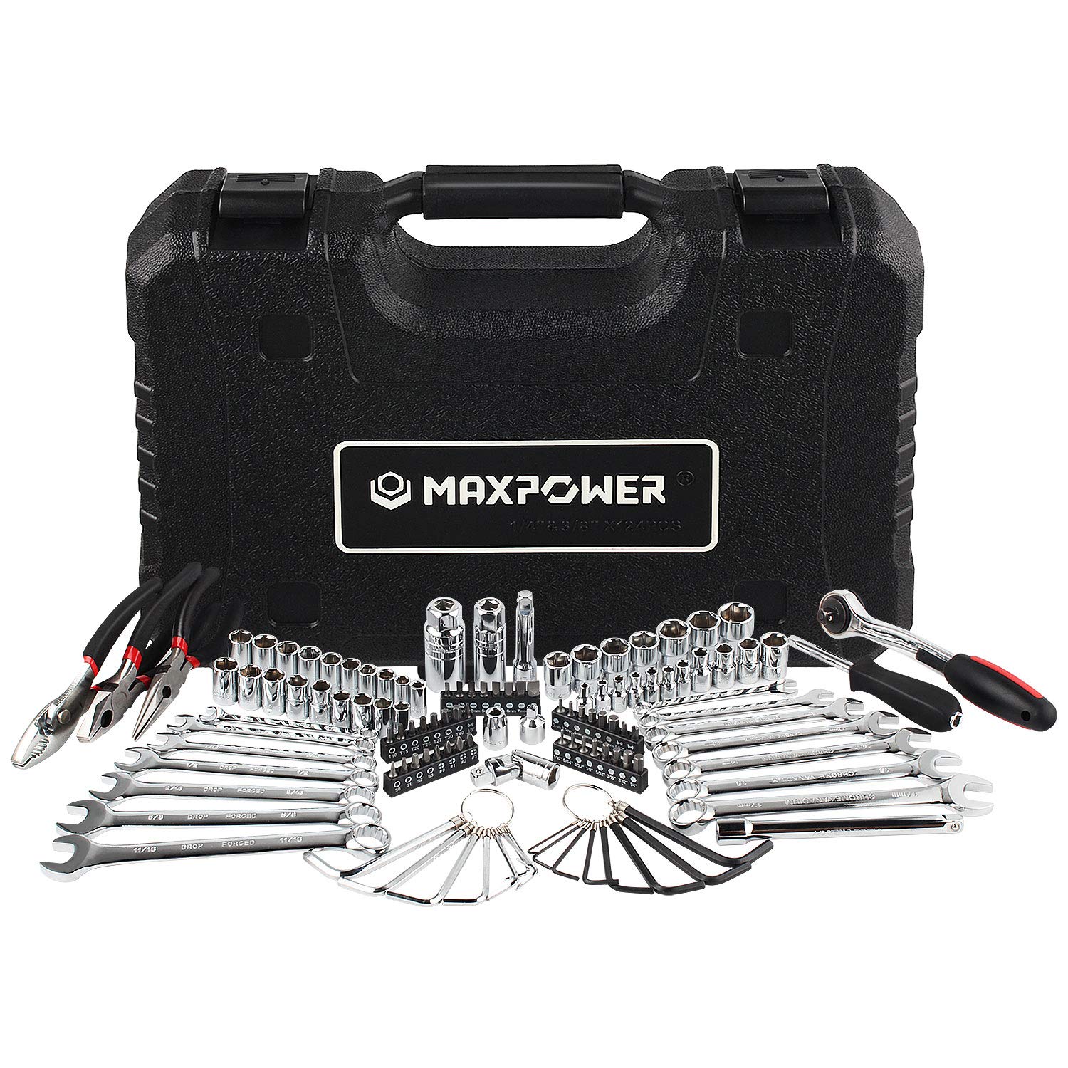124-PIECE MECHANICS TOOL SET FOR $28.80