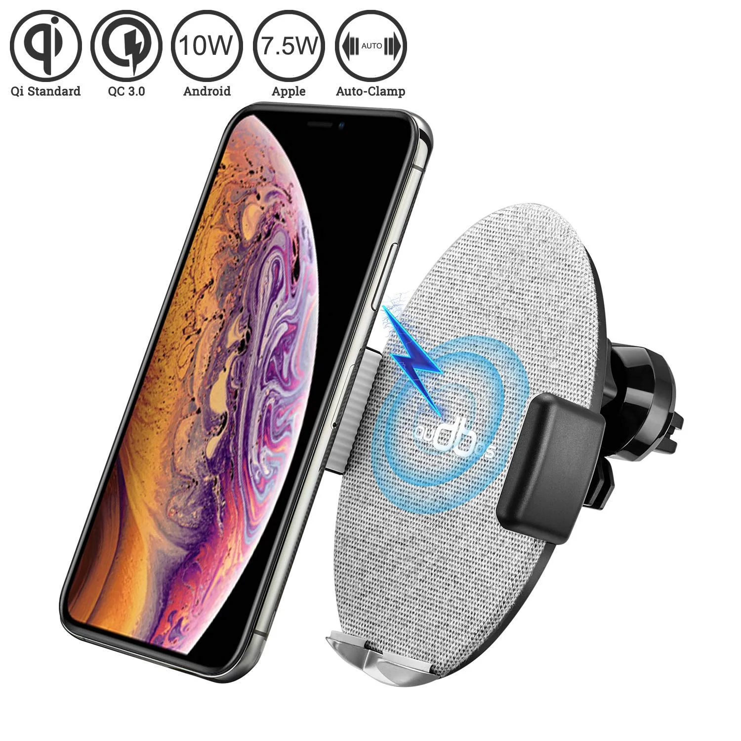 AUTO-CLAMPING FAST WIRELESS CAR AIR-VENT CHARGER FOR $9.20