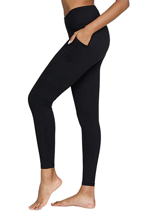 WOMEN'S TUMMY CONTROL YOGA WORKOUT LEGGINGS WITH CELL PHONE POCKET FOR $12.59
