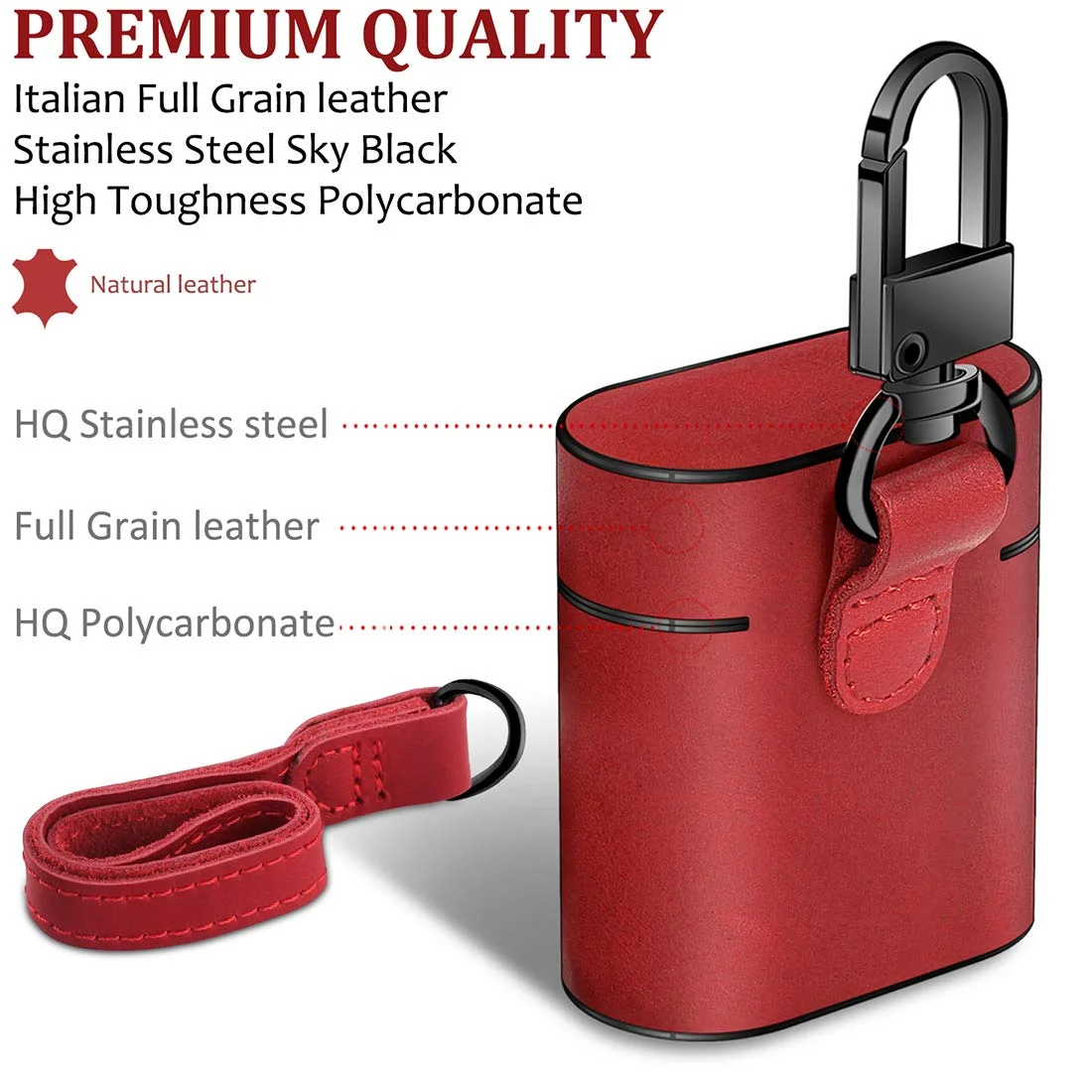 GENUINE LEATHER AIRPODS CASE FOR $6.65