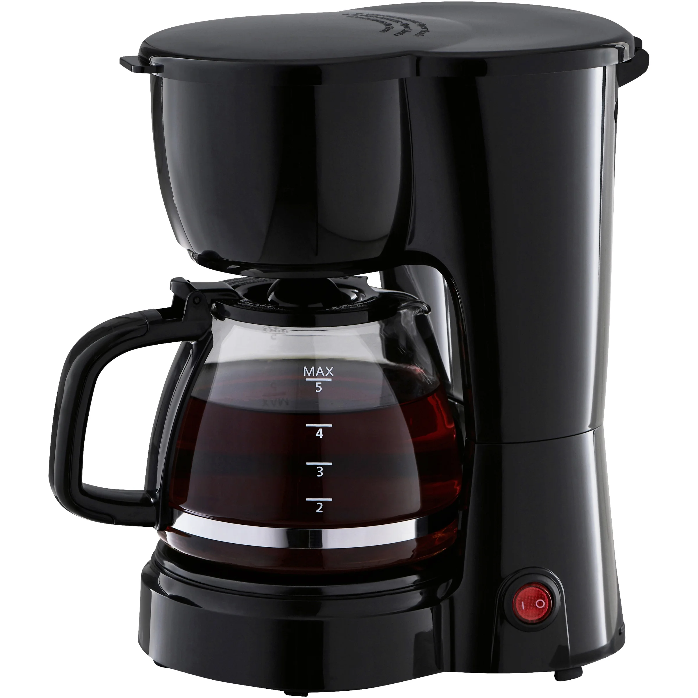 MAINSTAYS 5 CUP BLACK COFFEE MAKER WITH REMOVABLE FILTER BASKET FOR $9.88