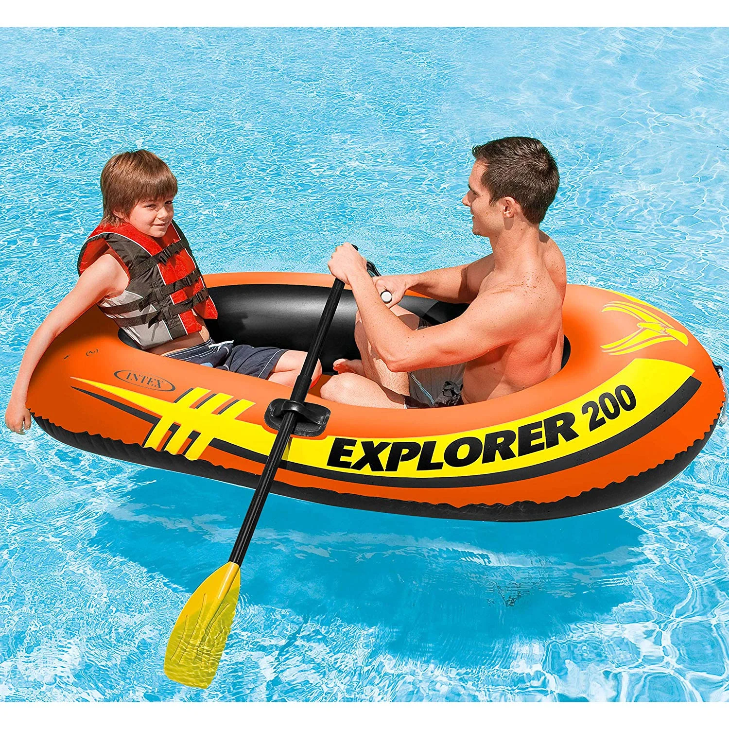 INTEX EXPLORER 200 2-PERSON INFLATABLE RAFT FOR $9.33