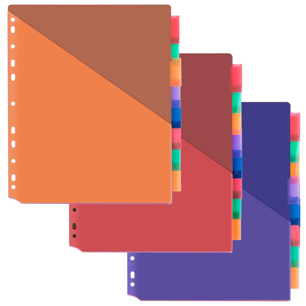 8-TAB BINDER DIVIDERS WITH TWO POCKETS (3 SETS OF 24 TABS) FOR $11.49