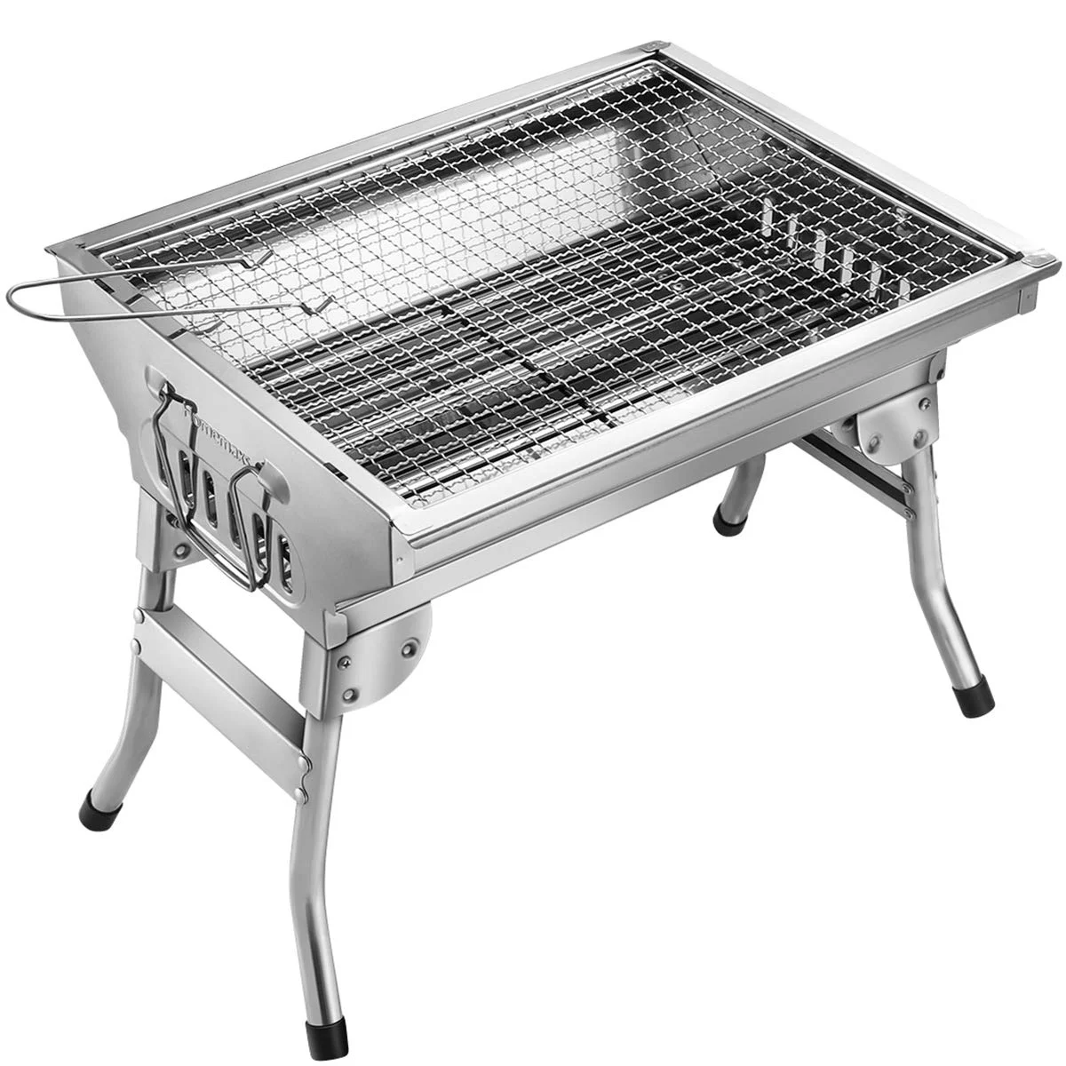 STAINLESS STEEL PORTABLE FOLDING OUTDOOR BBQ GRILL FOR $24.99